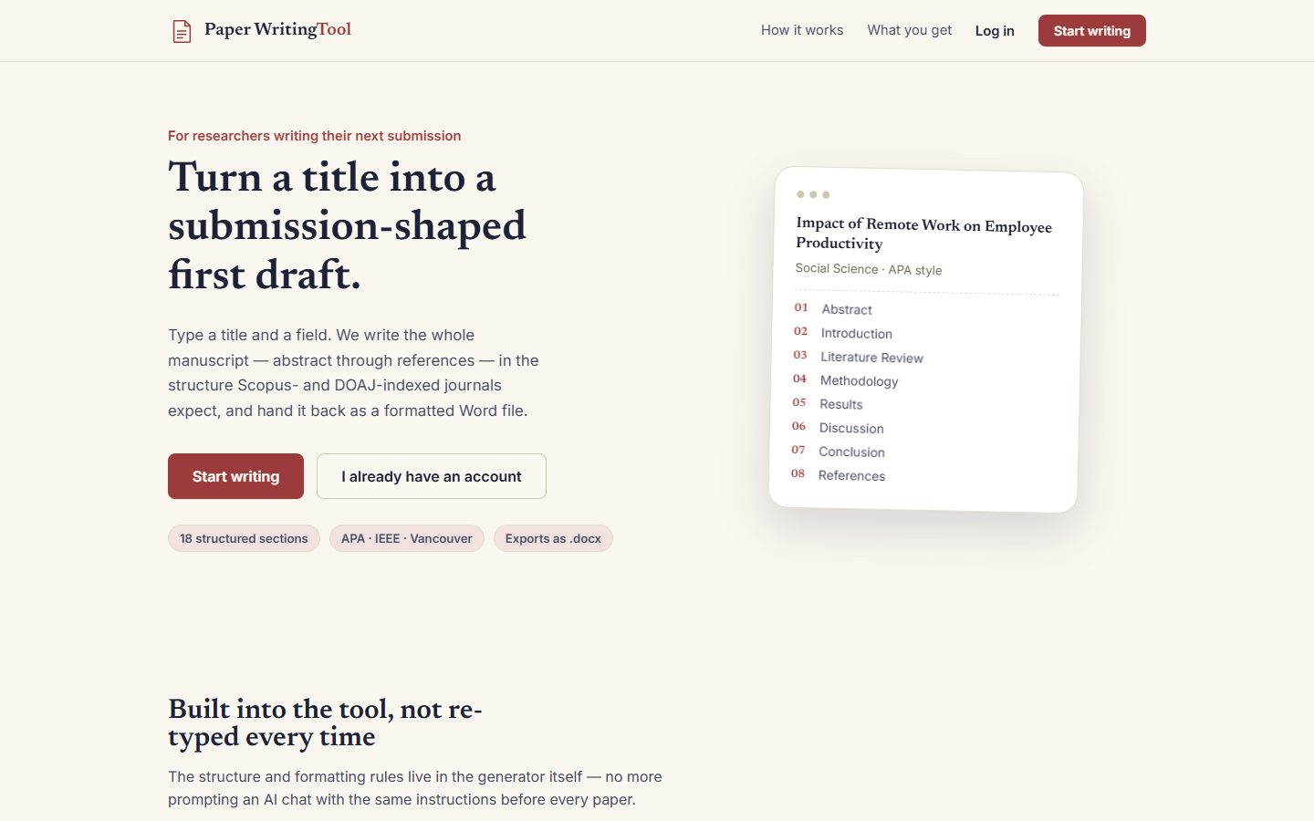 Paper Writing Tool